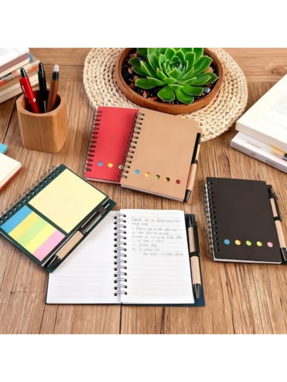 30 Set Pocket Notebooks with Pens & Sticky Notes - Mini Bulk Notepads for School - Picture 2 of 7